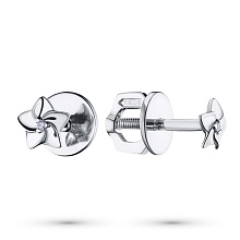 Пусеты из серебра (изготовление) с бриллиантами