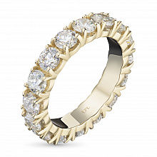 Кольцо из желтого золота с бриллиантами (изготовление)