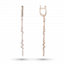 Серьги из красного золота с бриллиантами (изготовление)