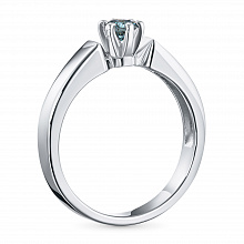 Кольцо из белого золота (изготовление) с бриллиантом