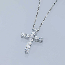 Подвеска из белого золота c бриллиантами