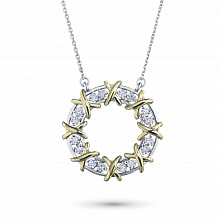 Колье из комбинированного золота с бриллиантами (изготовление)