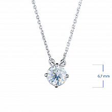 Колье из белого золота с бриллиантом (изготовление)