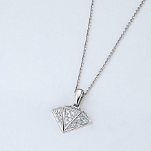 Подвеска из белого золота с бриллиантами (изготовление)