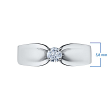 Помолвочное кольцо из белого золота с бриллиантом