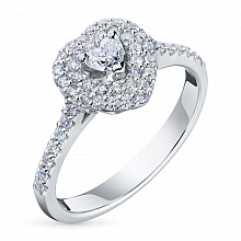 Кольцо из белого золота с бриллиантами (изготовление)