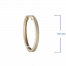 Серьги из желтого золота с бриллиантами (изготовление)