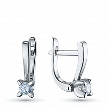 Серьги из белого золота с бриллиантами (изготовление)