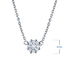 Колье из серебра c бриллиантами