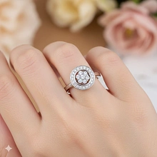 Кольцо из белого золота c бриллиантами