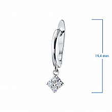 Серьги из белого золота с бриллиантами (изготовление)