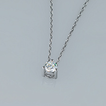 Подвеска из белого золота с бриллиантом