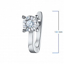 Серьги из белого золота с бриллиантами (изготовление)