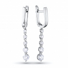 Серьги из белого золота с бриллиантами (изготовление)