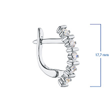 Серьги из серебра c бриллиантами