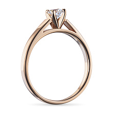 Кольцо из красного золота (изготовление) с бриллиантом