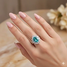 Кольцо из белого золота c бриллиантами