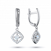 Серьги из белого золота с бриллиантами (изготовление)