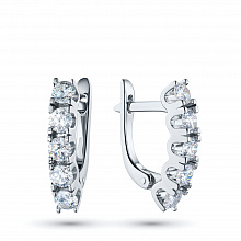 Серьги из белого золота с бриллиантами (изготовление)