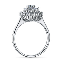 Классическое кольцо из белого золота c бриллиантами