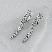 Серьги из белого золота с бриллиантами (изготовление)