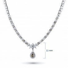 Колье из белого золота с бриллиантами (изготовление)