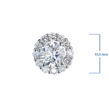 Классическая подвеска из белого золота (изготовление) с бриллиантами