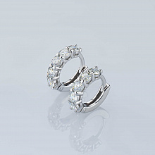 Серьги из белого золота с бриллиантами (изготовление)