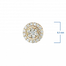 Пусеты из желтого золота с бриллиантами (изготовление)