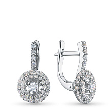 Серьги из белого золота c бриллиантами