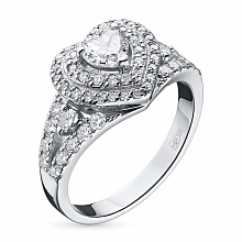 Кольцо из белого золота с бриллиантами (изготовление)