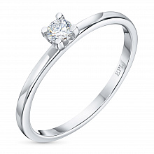 Кольцо из белого золота с бриллиантом (изготовление)