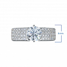 Кольцо из белого золота c бриллиантами