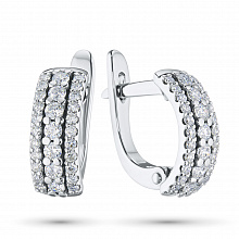 Серьги из белого золота с бриллиантами (изготовление)