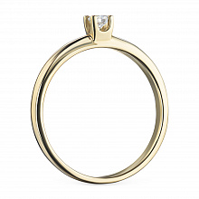 Кольцо из желтого золота с бриллиантом (изготовление)