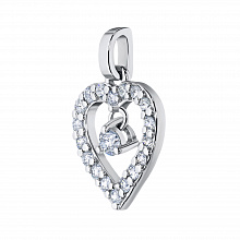 Подвеска из белого золота с бриллиантами (изготовление)