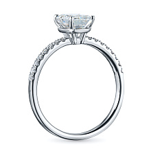 Кольцо из белого золота (изготовление) с бриллиантами