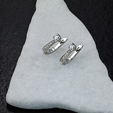 Серьги из белого золота с бриллиантами (изготовление)