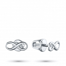 Пусеты из белого золота с бриллиантами (изготовление)