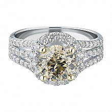 Кольцо из белого золота с бриллиантами (изготовление)