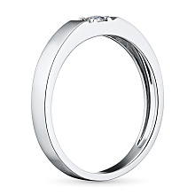 Кольцо из серебра с бриллиантом