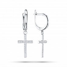 Серьги из белого золота с бриллиантами (изготовление)