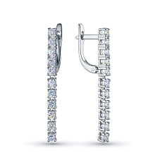 Серьги из белого золота c бриллиантами