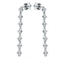 Пусеты из красного золота с бриллиантами (изготовление)