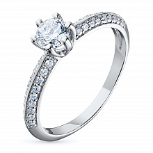 Кольцо из белого золота с бриллиантами (изготовление)