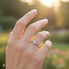 Кольцо из серебра с топазом