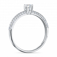 Кольцо из белого золота с бриллиантами (изготовление)