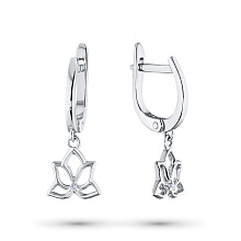 Серьги из серебра (изготовление) с бриллиантом