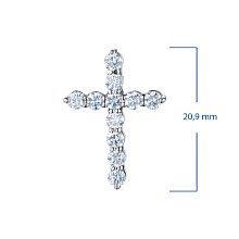 Подвеска из белого золота (изготовление) с бриллиантами