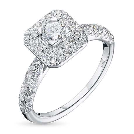 Кольцо из белого золота с бриллиантами